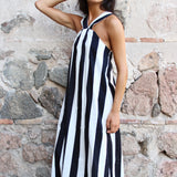 Vestido Clume Rayas Negro