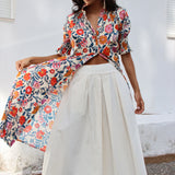 Vestido Ruché Bloom Multicolor