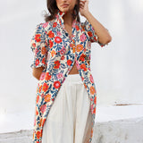 Vestido Ruché Bloom Multicolor