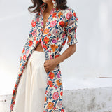 Vestido Ruché Bloom Multicolor