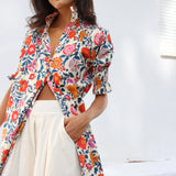 Vestido Ruché Bloom Multicolor