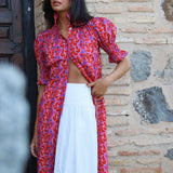 Vestido Ruché Hitch Rojo
