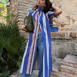 Vestido Ruché Rayas Malva