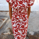 Vestido Snap Tapet Burdeos