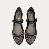 Merceditas Leopardo Cinta Negro