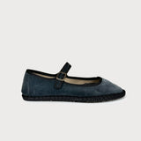 Merceditas Gris Cinta Negro