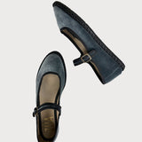 Merceditas Gris Cinta Negro